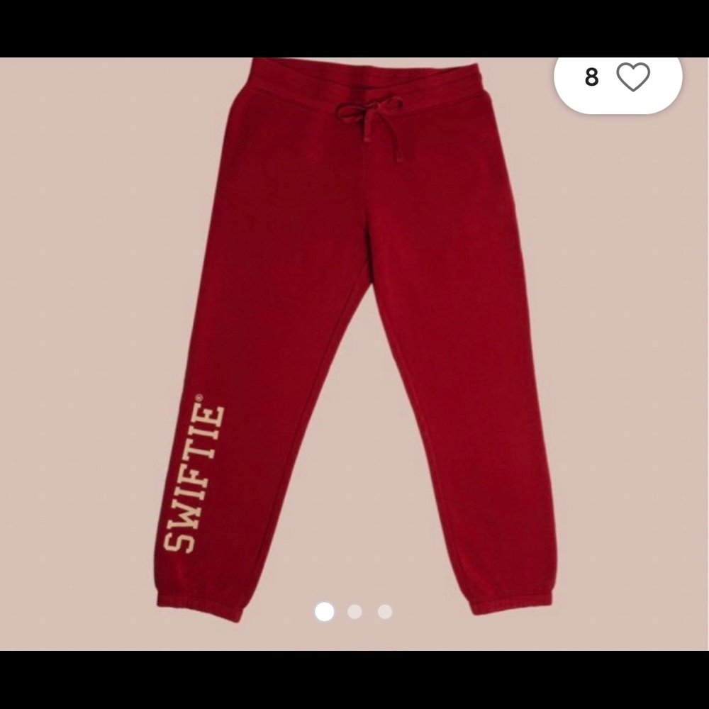 Taylor Swift Red (Taylor’s Version) sweatpants. Never warn XXL.